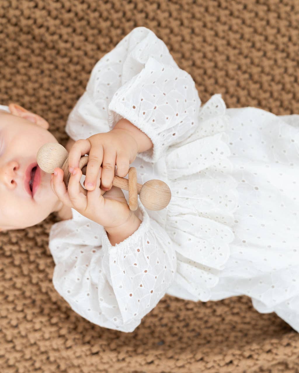 Astrid Schiffli Baby Jumpsuit & Headband Set