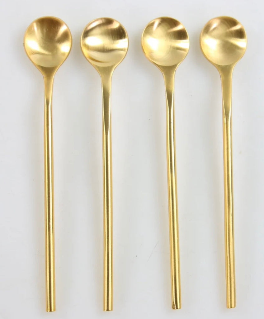 Long Handled Gold Spoon