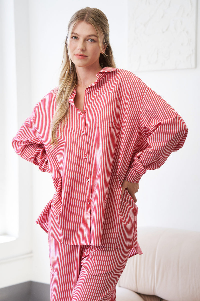 The Ruby Stripe Loungewear Wide Leg Pants