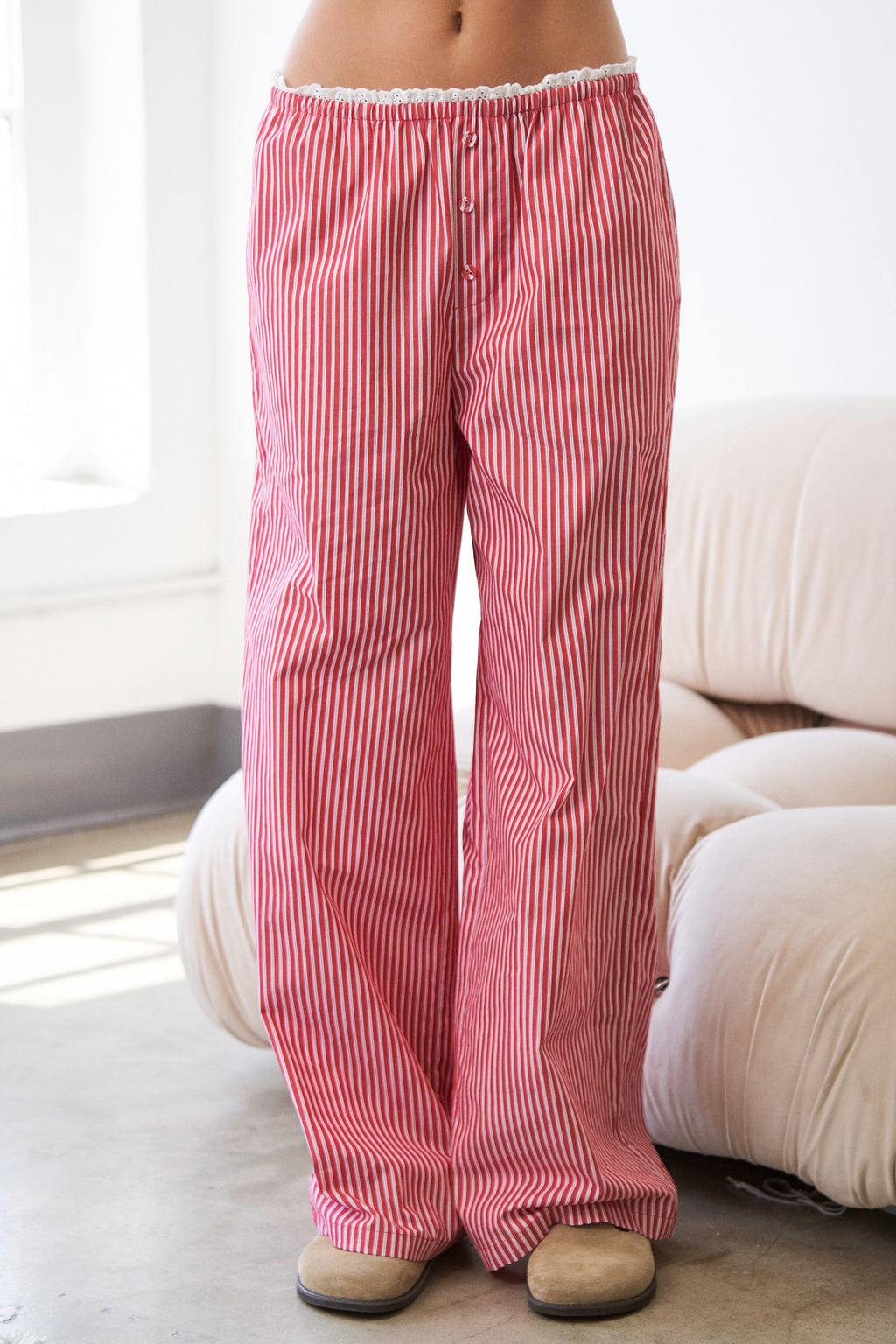 The Ruby Stripe Loungewear Wide Leg Pants