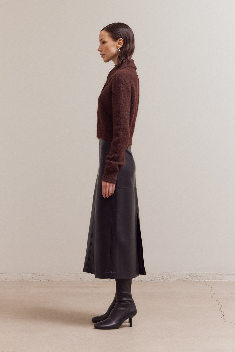 Button Up Collar Neck Cardigan