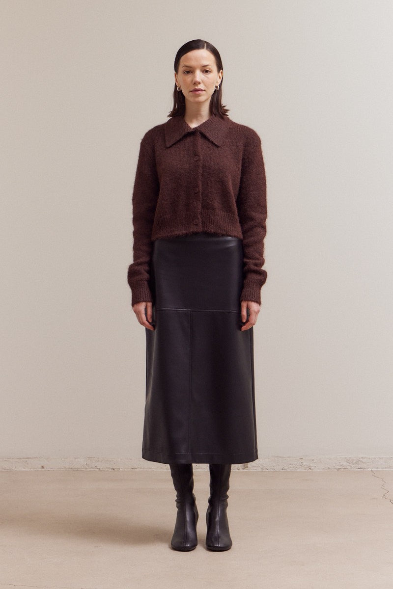 Button Up Collar Neck Cardigan