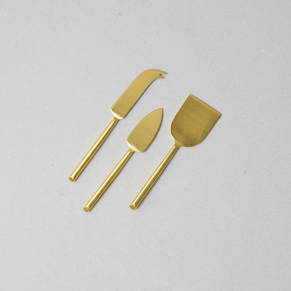Matte Gold Cheese Knives