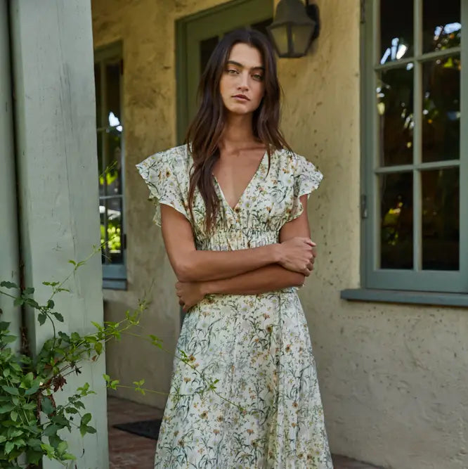 Floral Print Ruffle Top