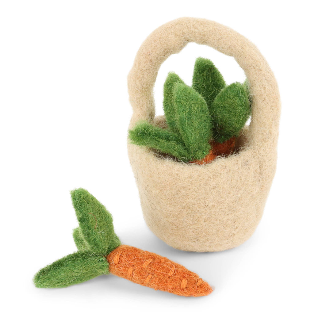 Small Felt Carrots Bucket