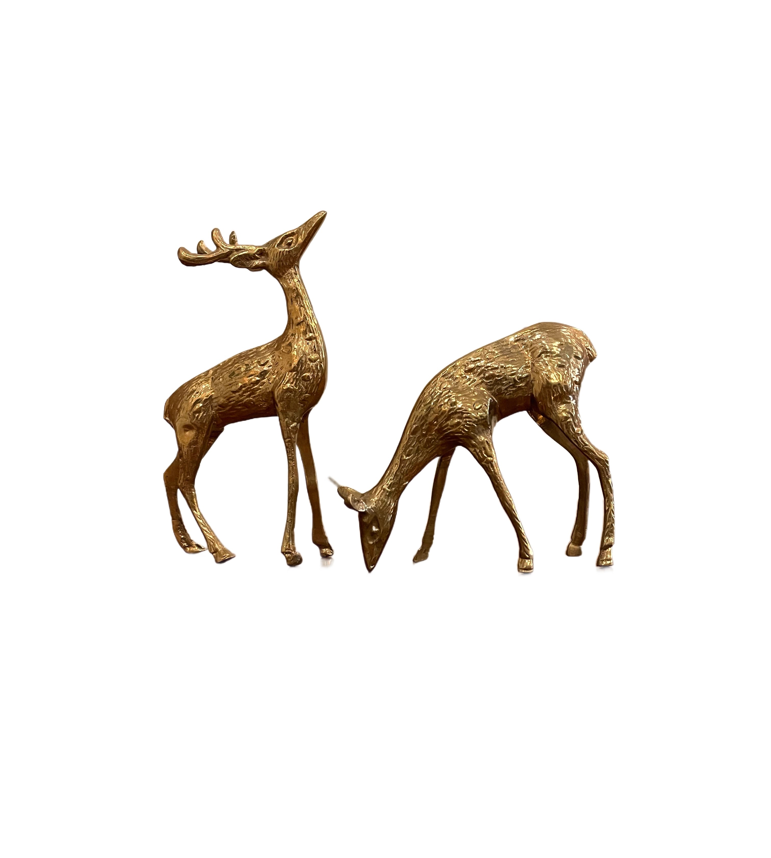 Mid 20th Century Hollywood Regency Brass Reindeer