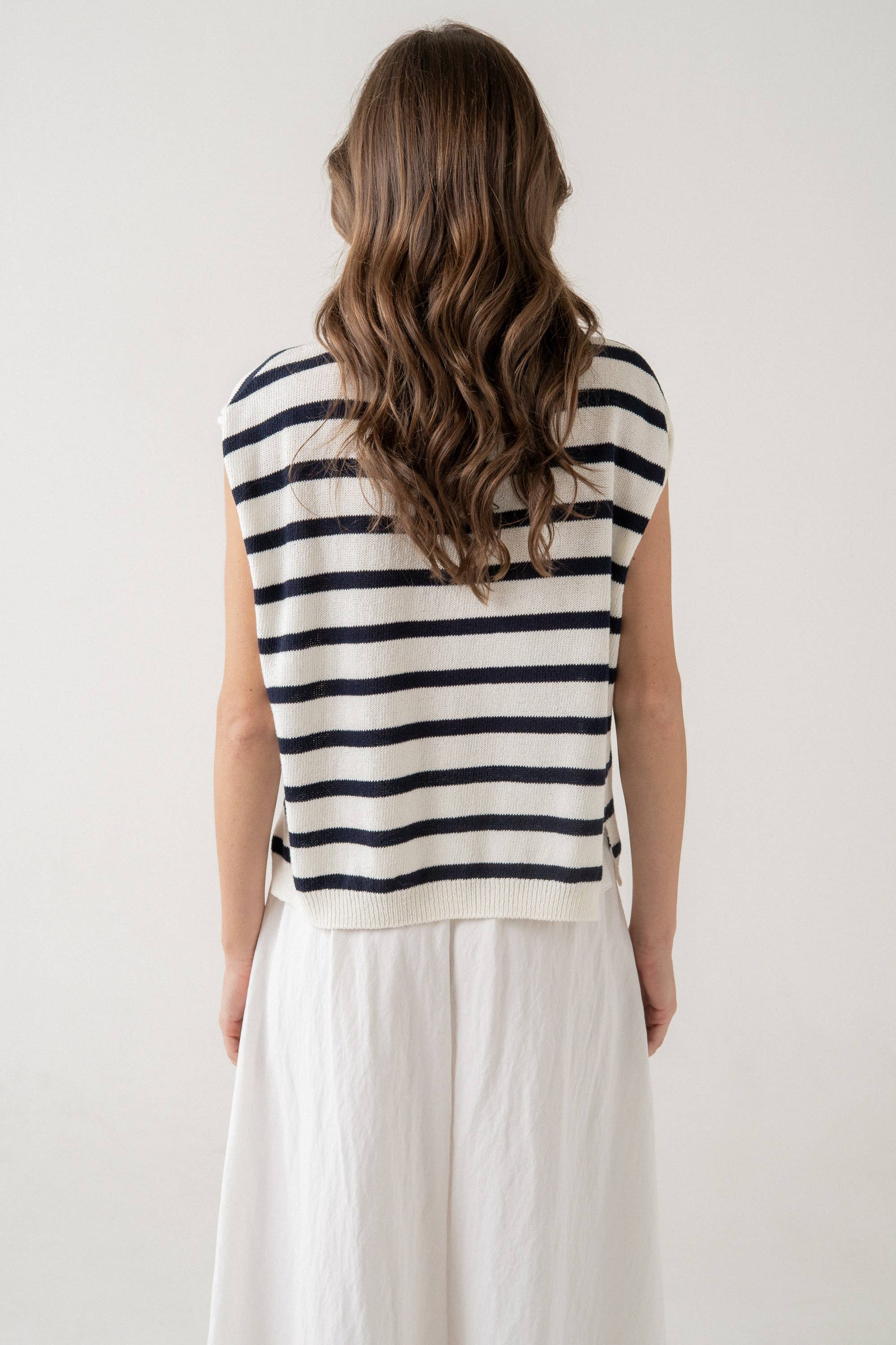 Modern Mariner Striped Knit Top