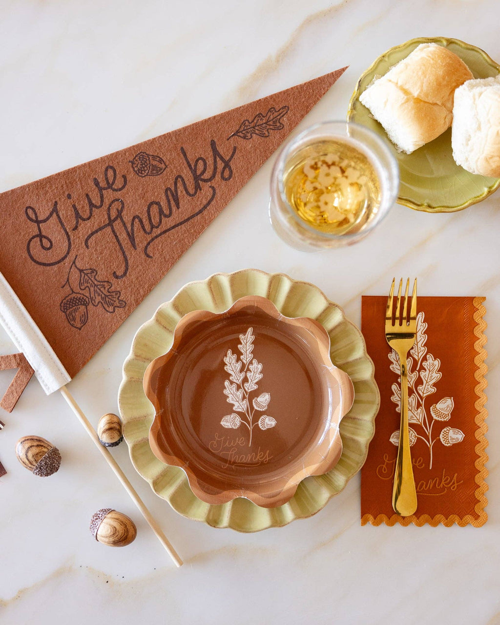 Give Thanks Dessert Paper Plate
