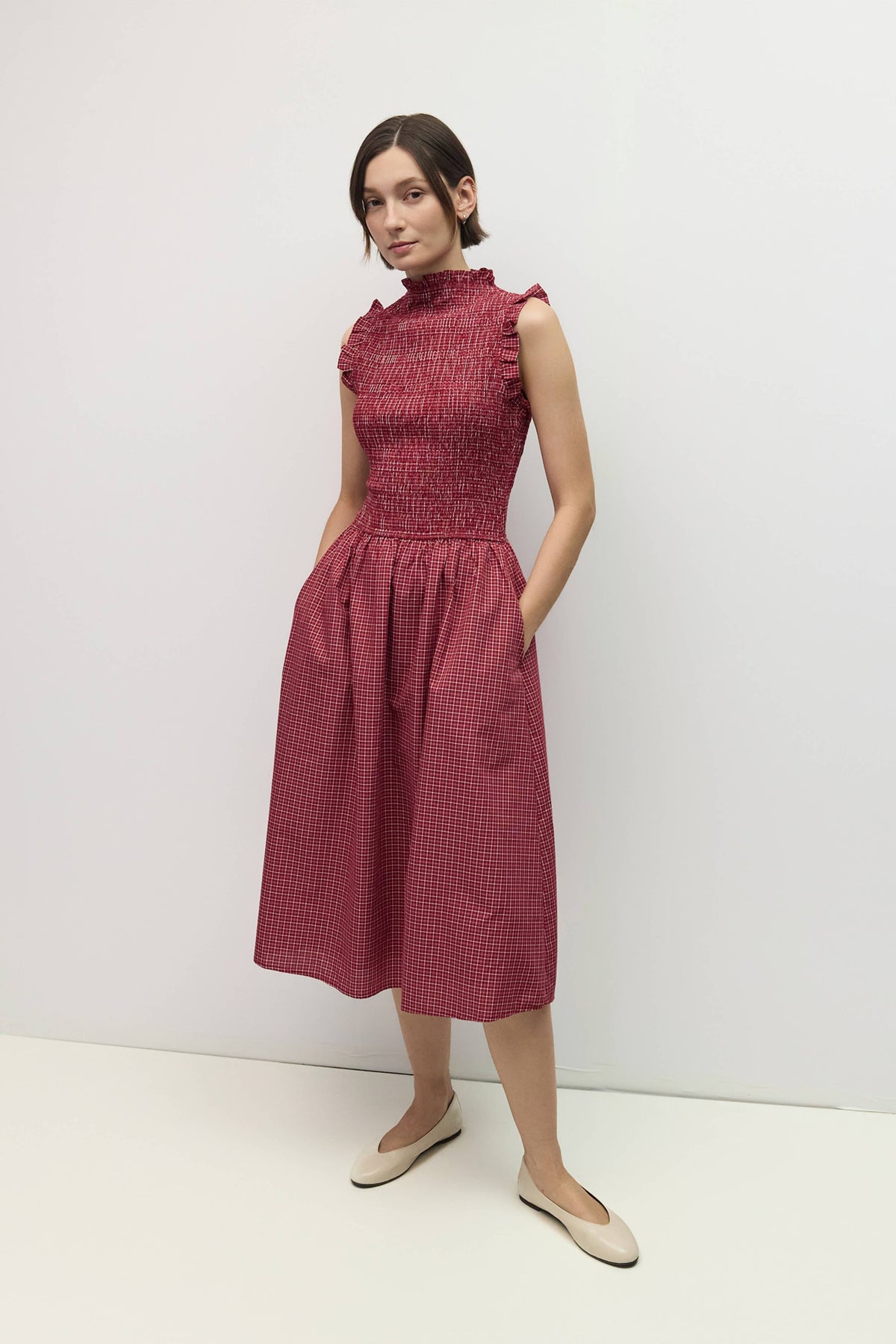 The Camryn Dress in Burgundy