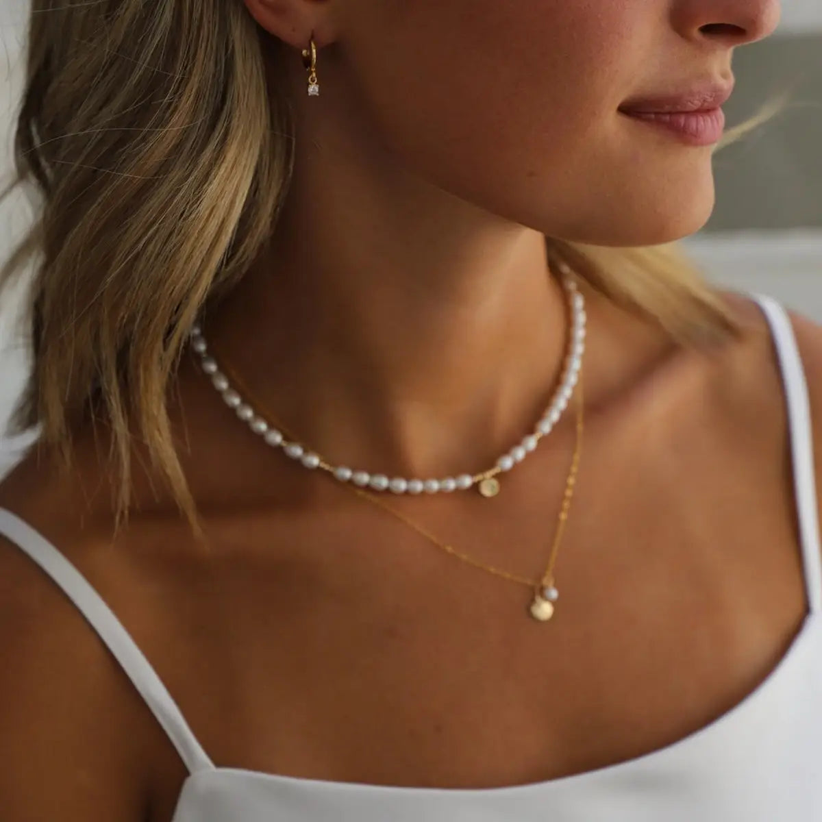 Miniature Cz Drop Earrings