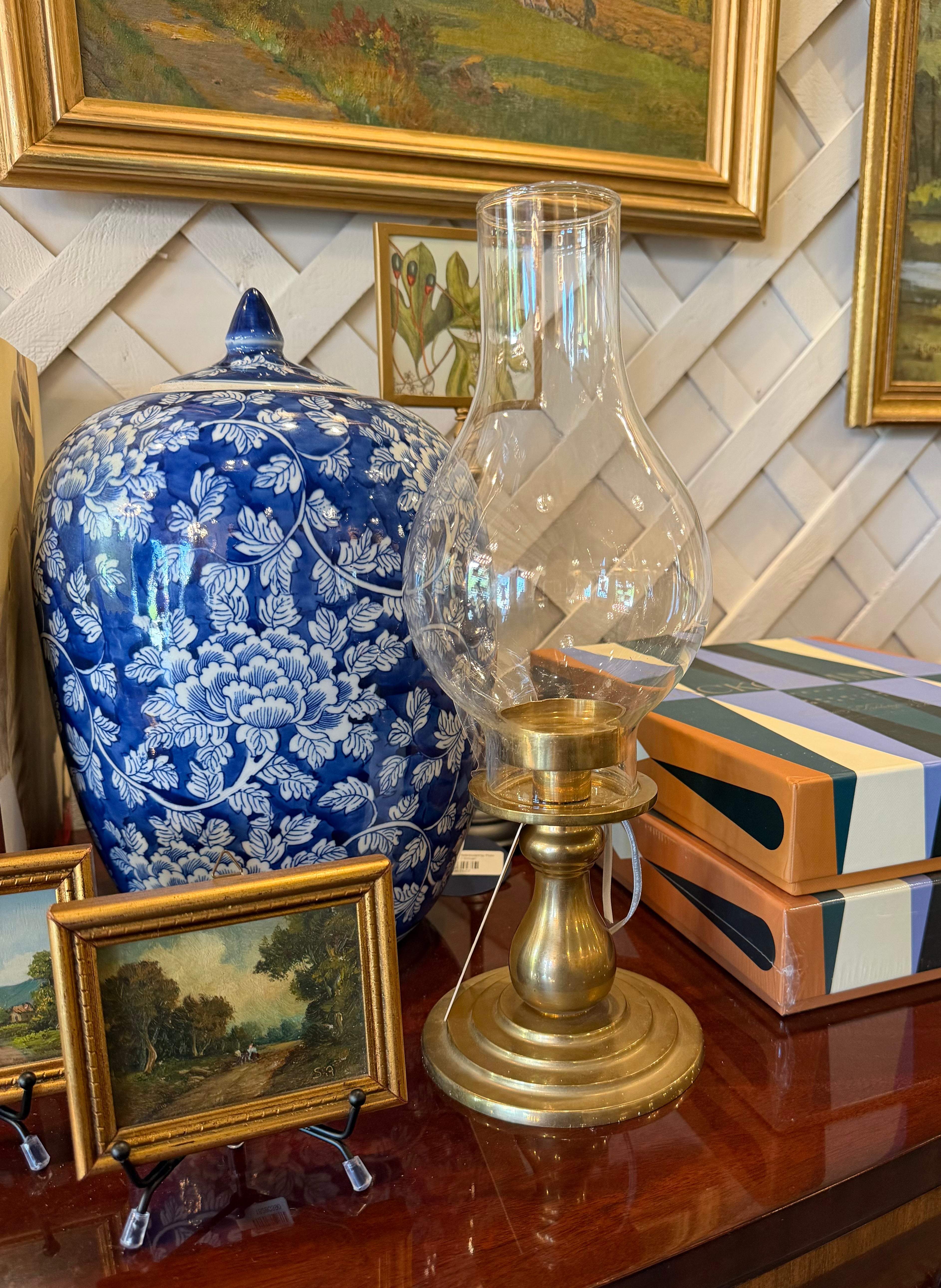 Princess House Candlestick Hurricane Lamp