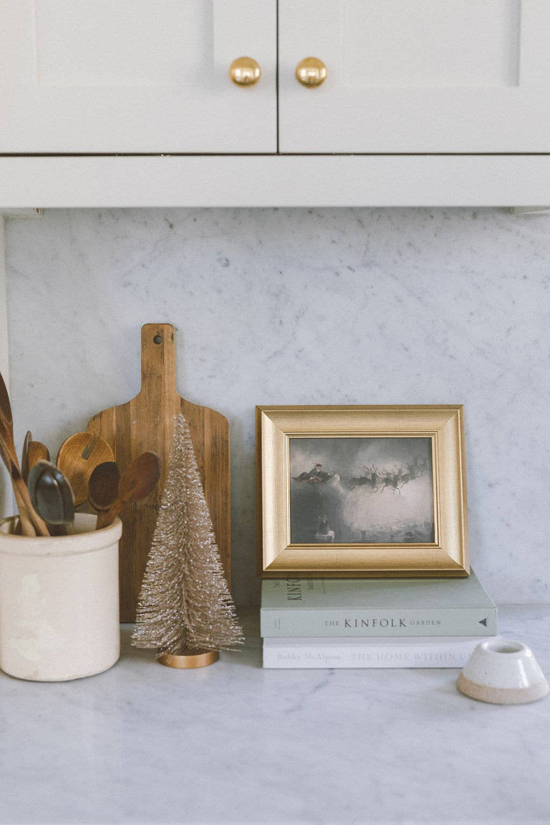 A Christmas Night Framed Antique Art