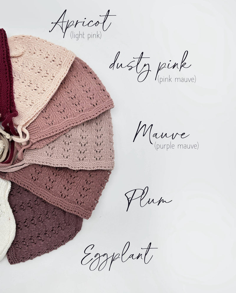 Jamie Knit Bonnet Cotton Lace Hat