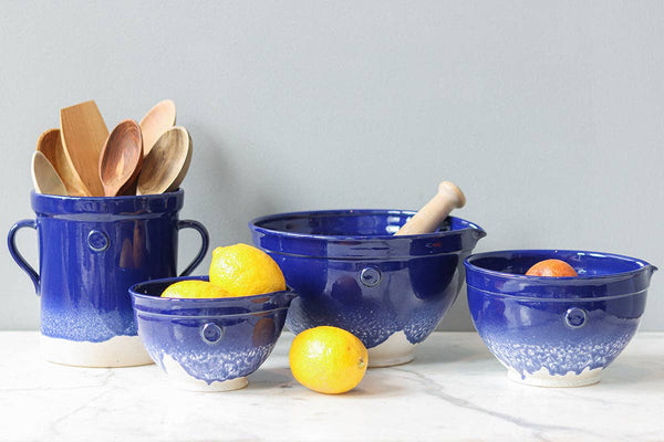 Blue Handthrown Mixing Bowl