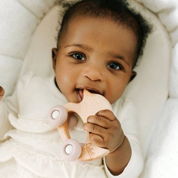 Duck Silicone & Beechwood Teether Toy