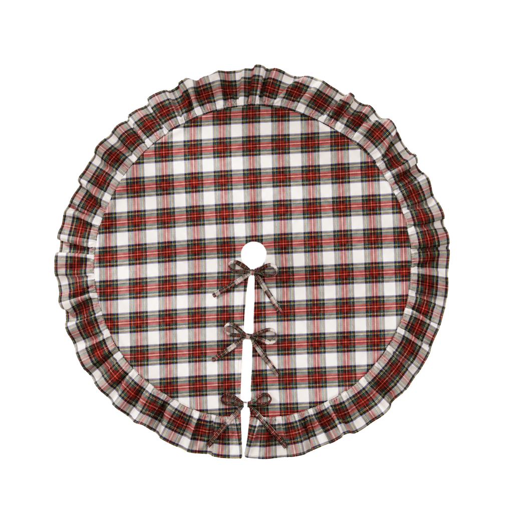 Holiday Plaid Ruffle Tree Skirt