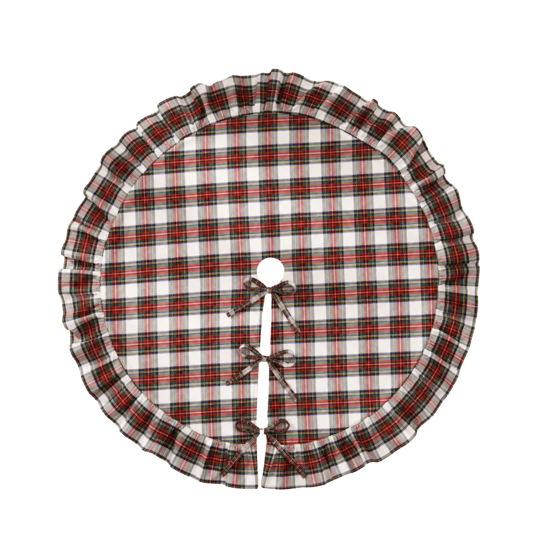 Holiday Plaid Ruffle Tree Skirt