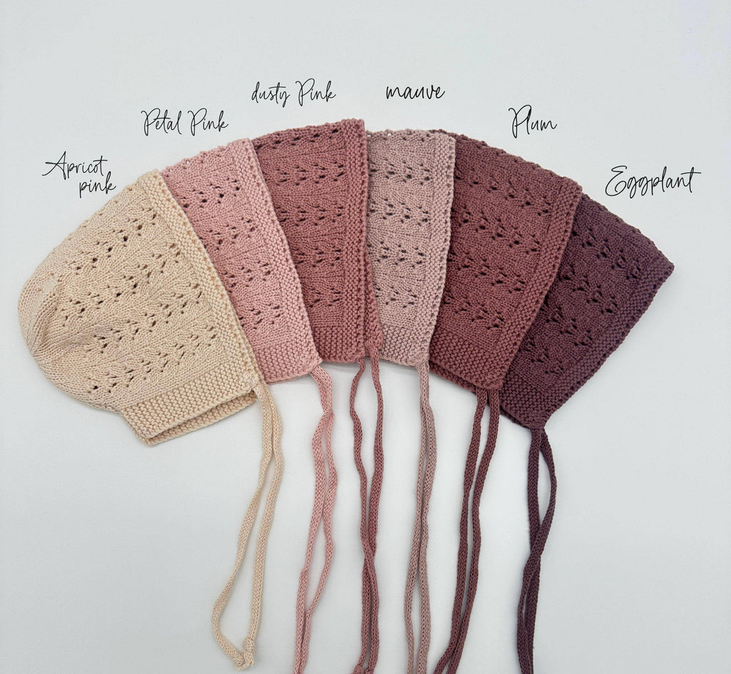 Jamie Knit Bonnet Cotton Lace Hat