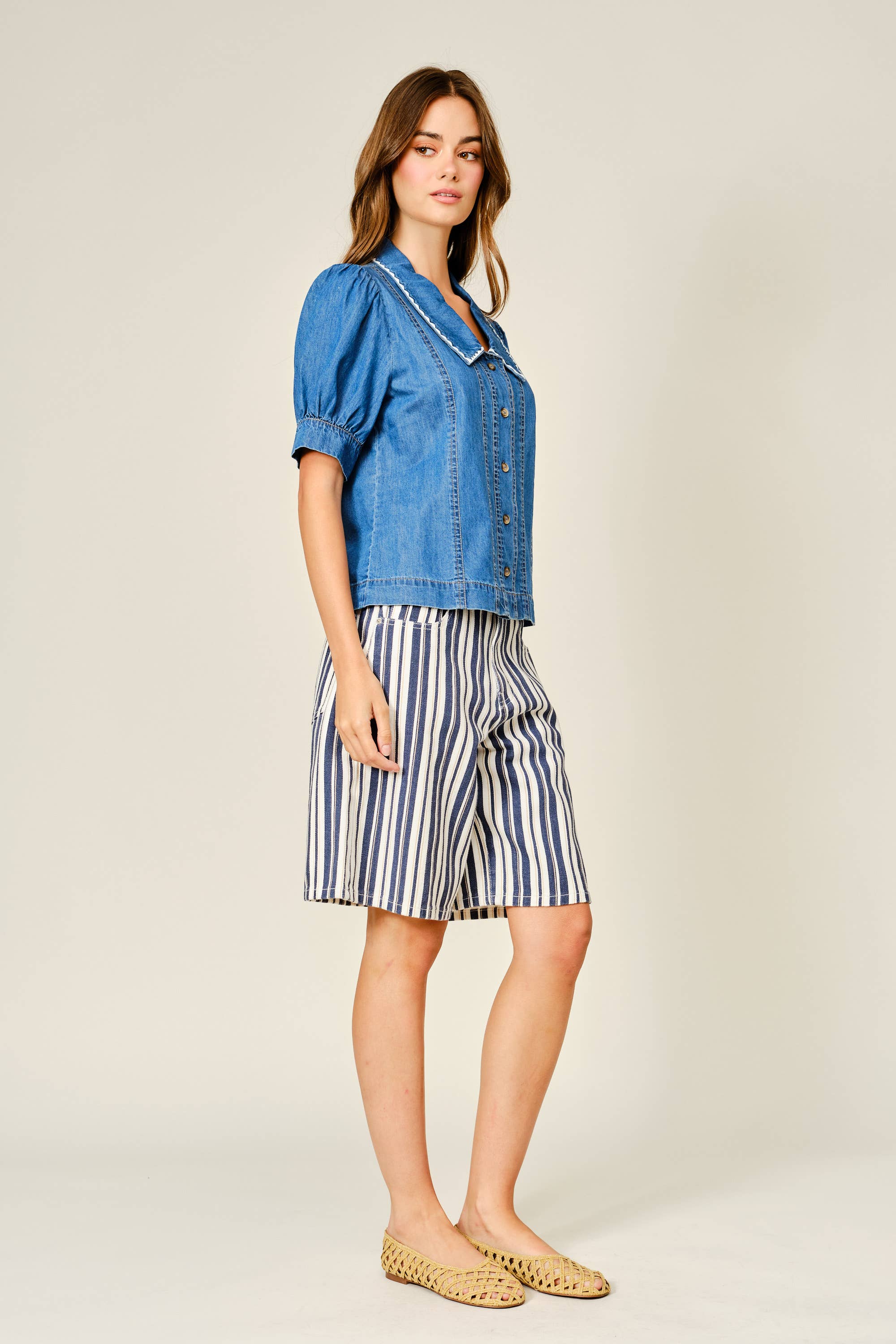 Stripe Barrel Shorts