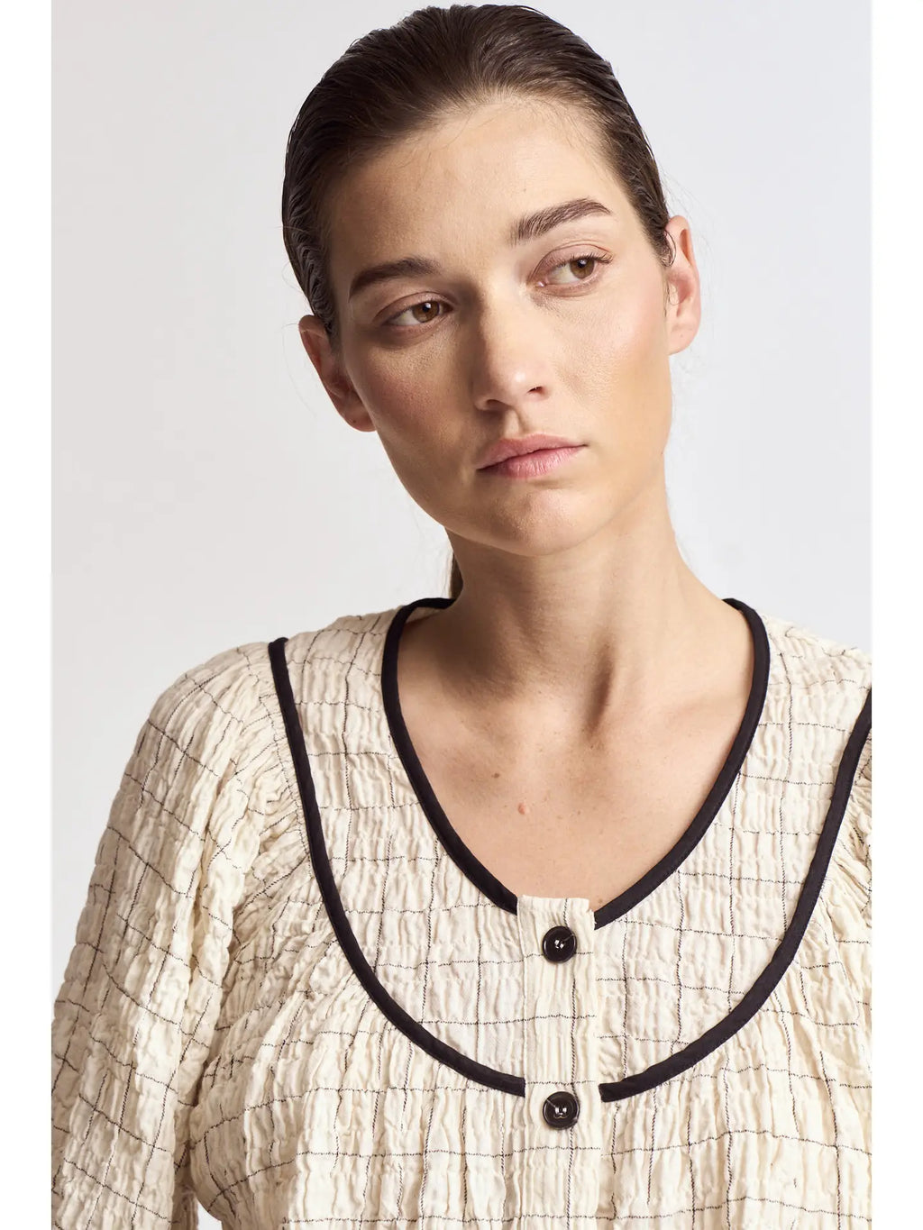 Twill Tape Puff Sleeve Top