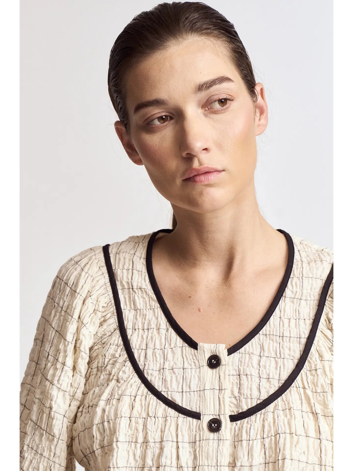 Twill Tape Puff Sleeve Top