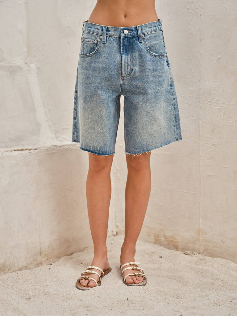 Retro Bermuda Denim Shorts