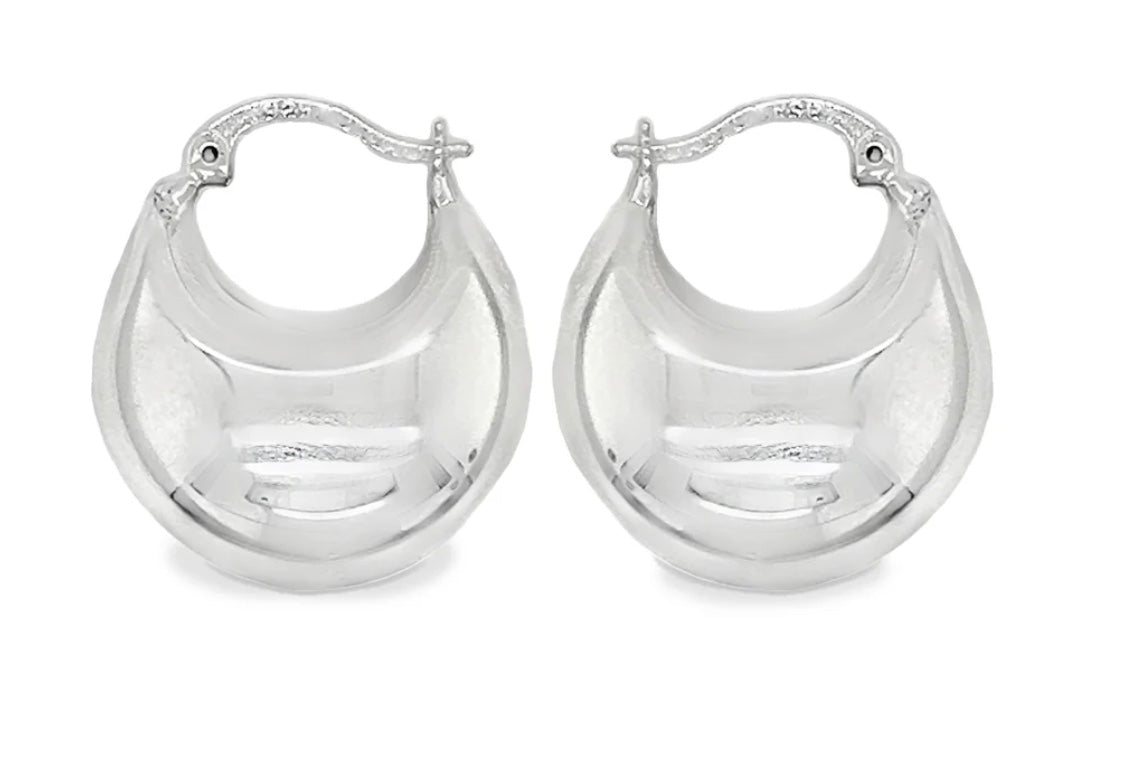 Half Moon Huggies Earrings