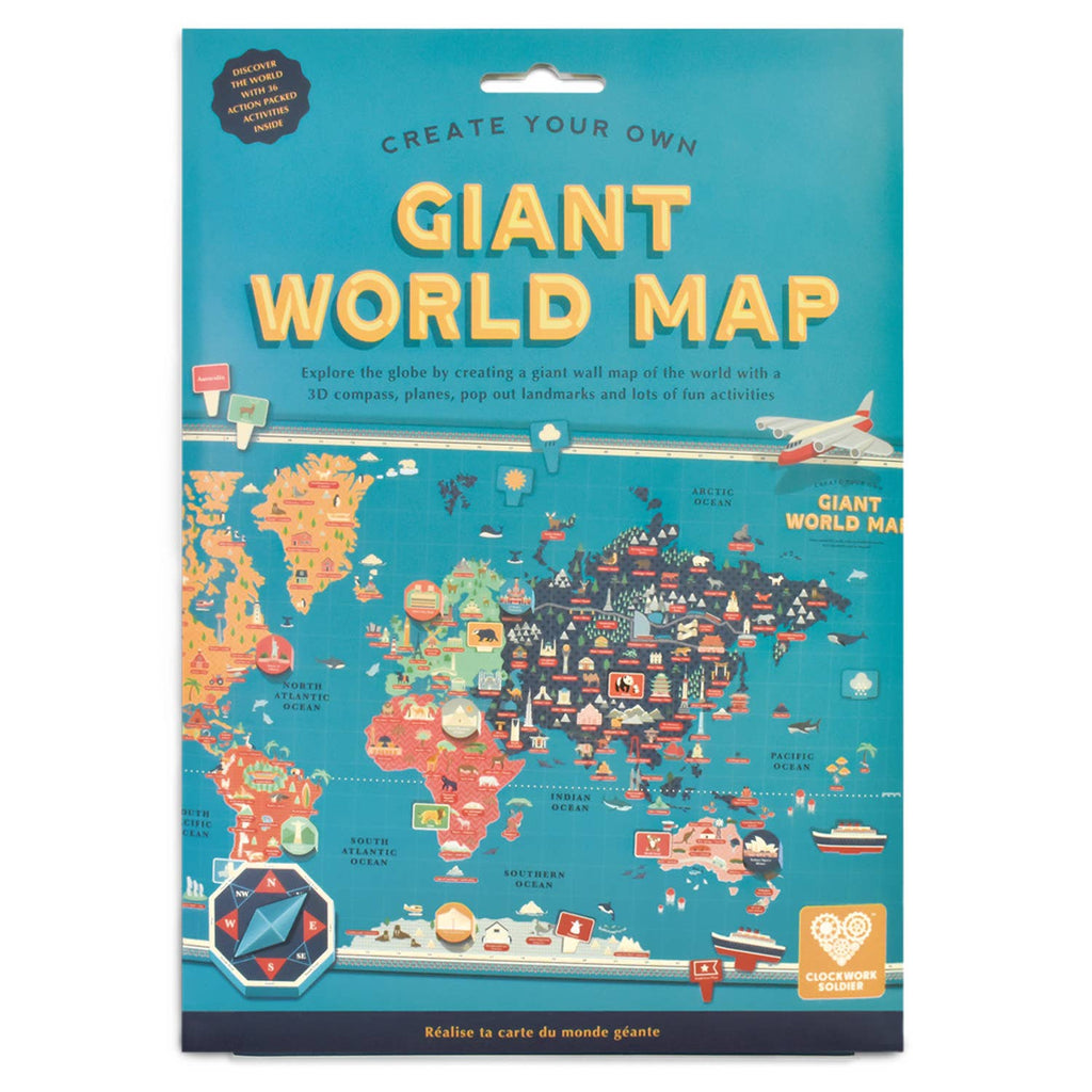 Create Your Own Giant World Map - Interactive map kit