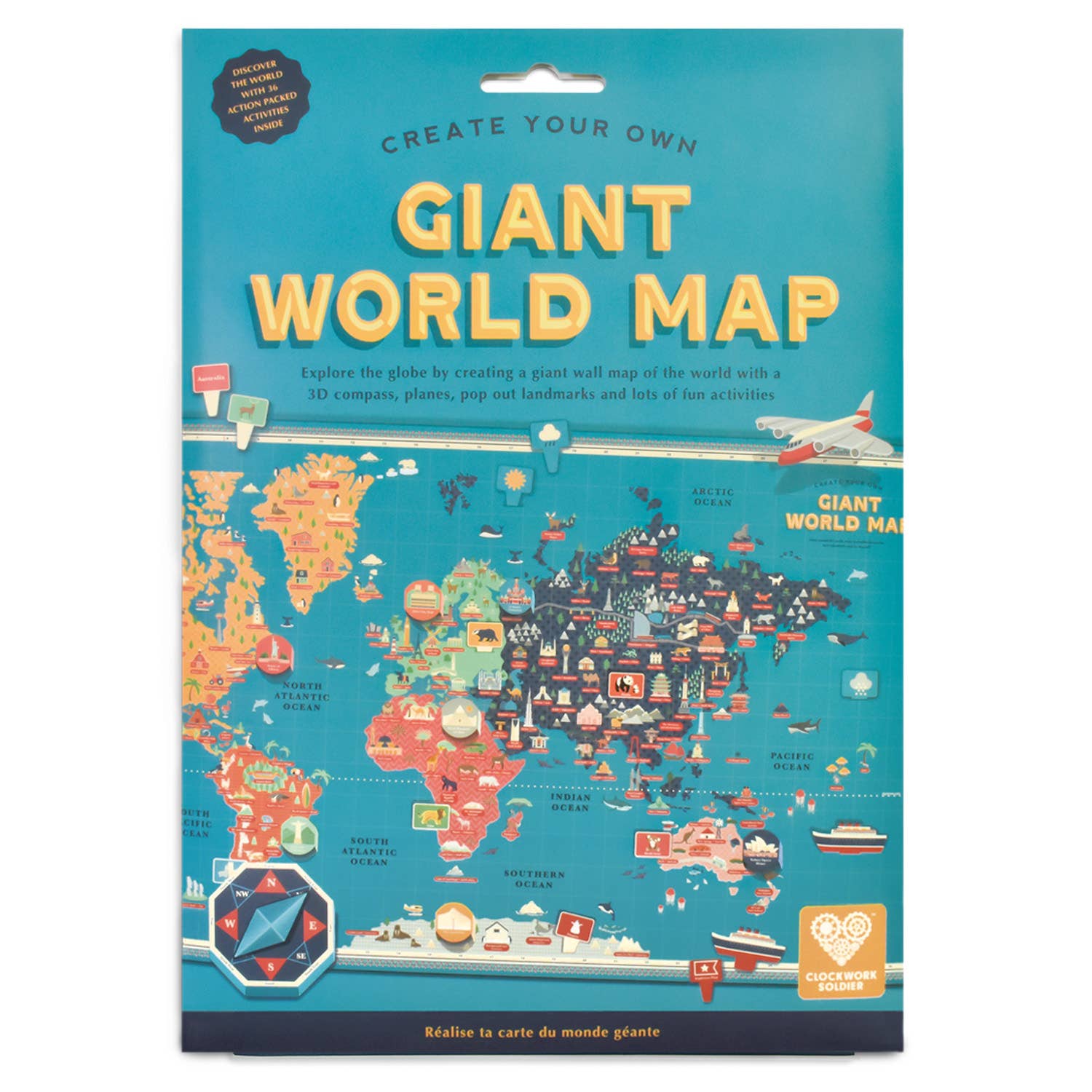 Create Your Own Giant World Map - Interactive map kit