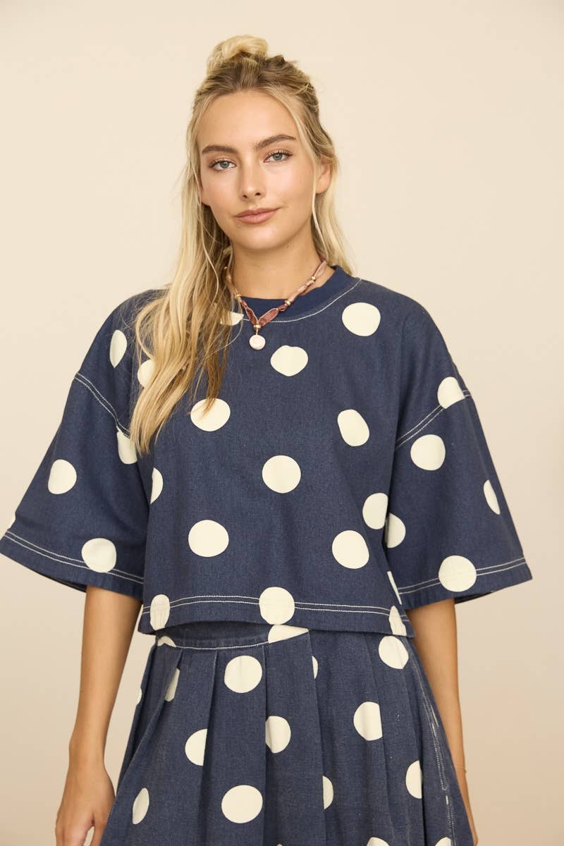 Polka Dot Cropped Top