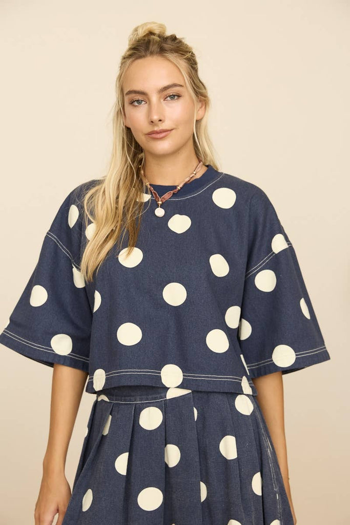 Polka Dot Cropped Top
