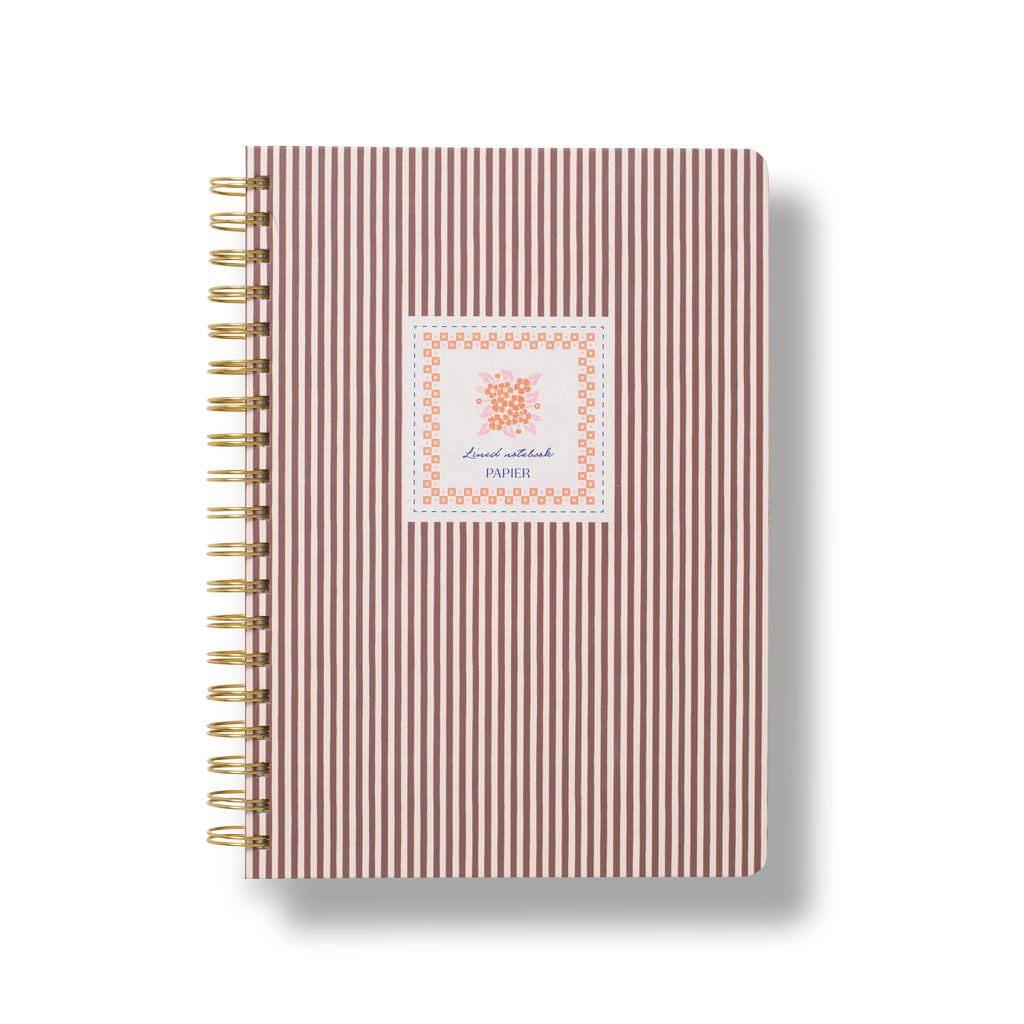 Striped Bloom Lined Notebook