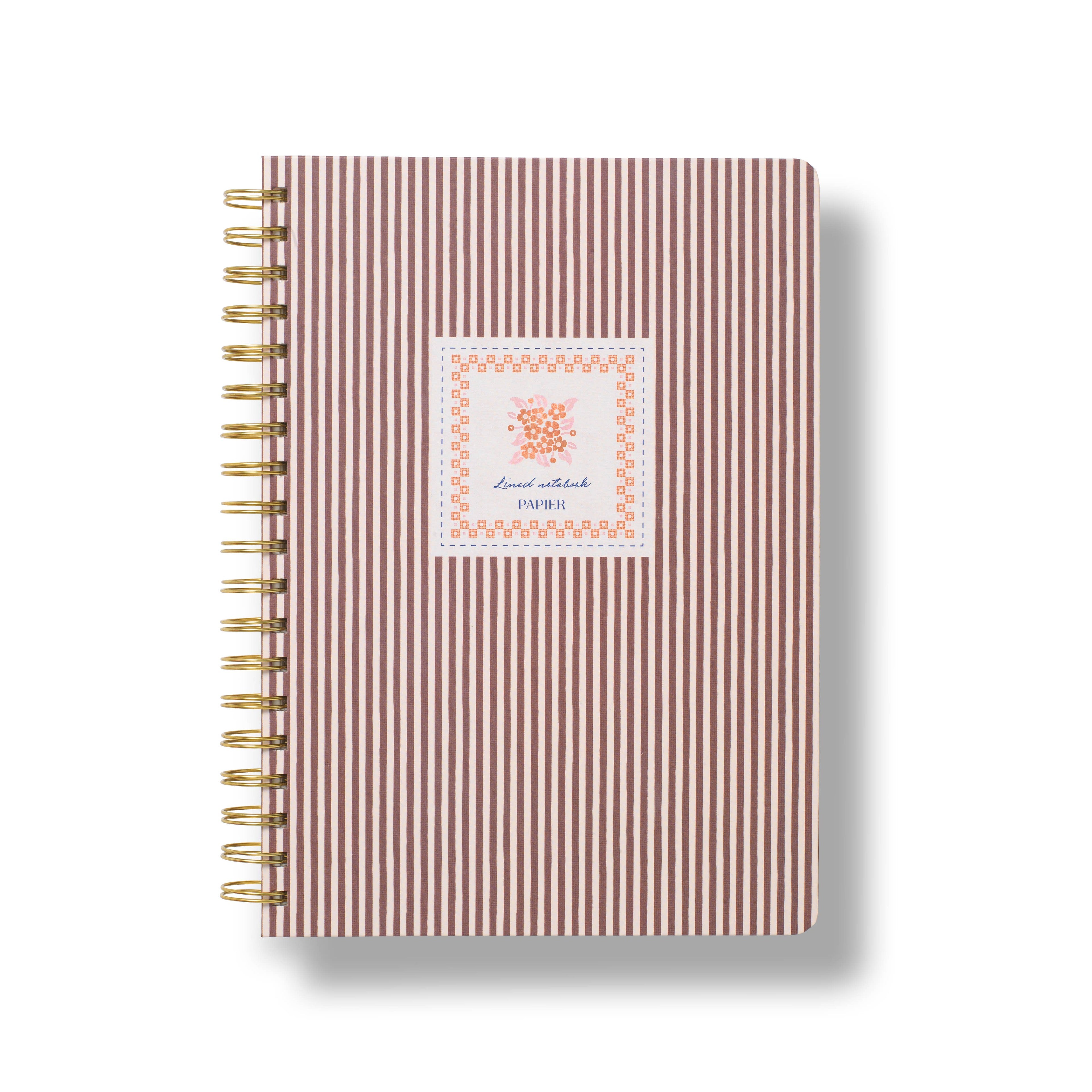 Striped Bloom Lined Notebook
