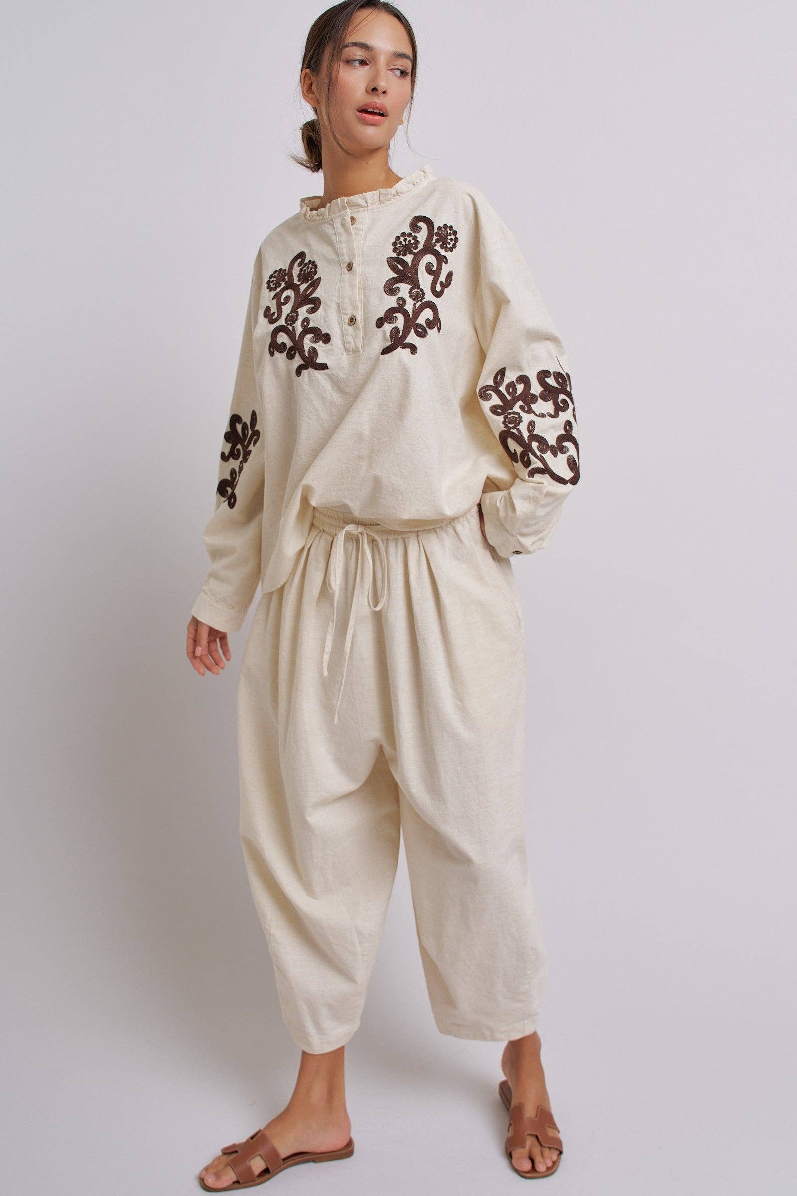 Drawstring Cocoon Pants