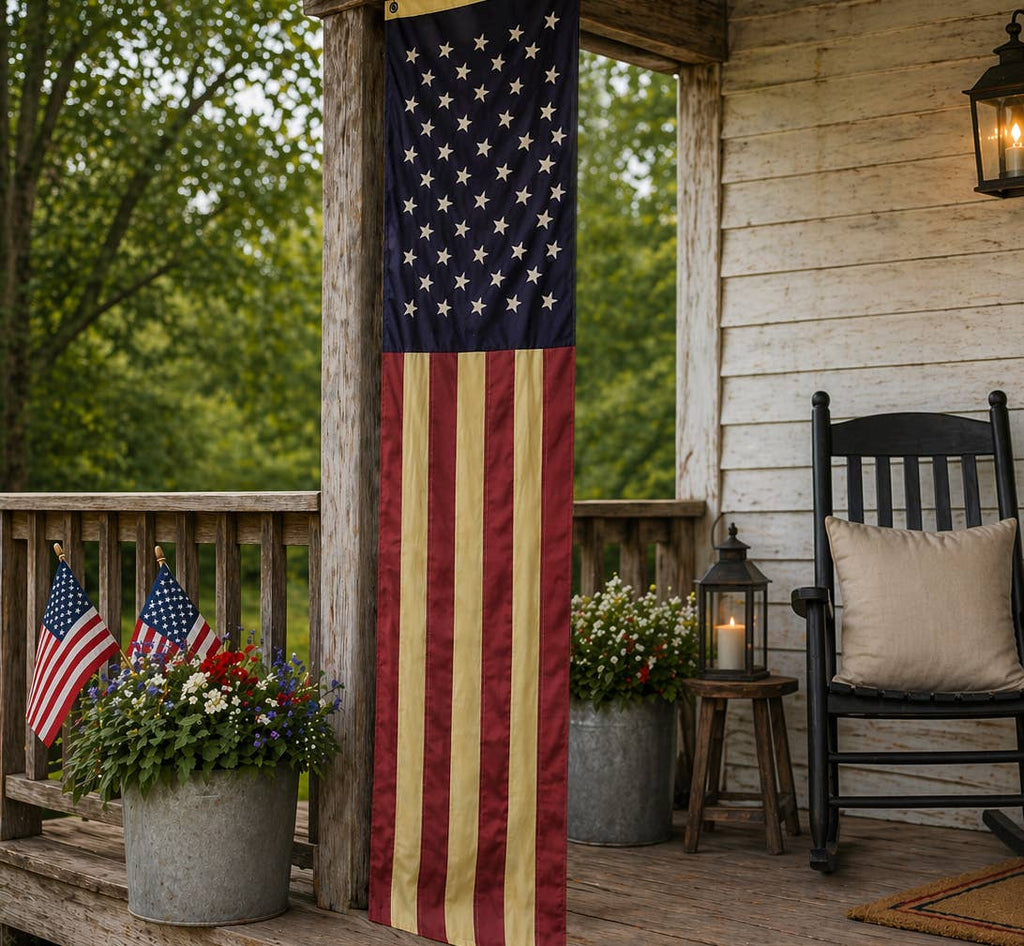 Aged Flag Slim Banner