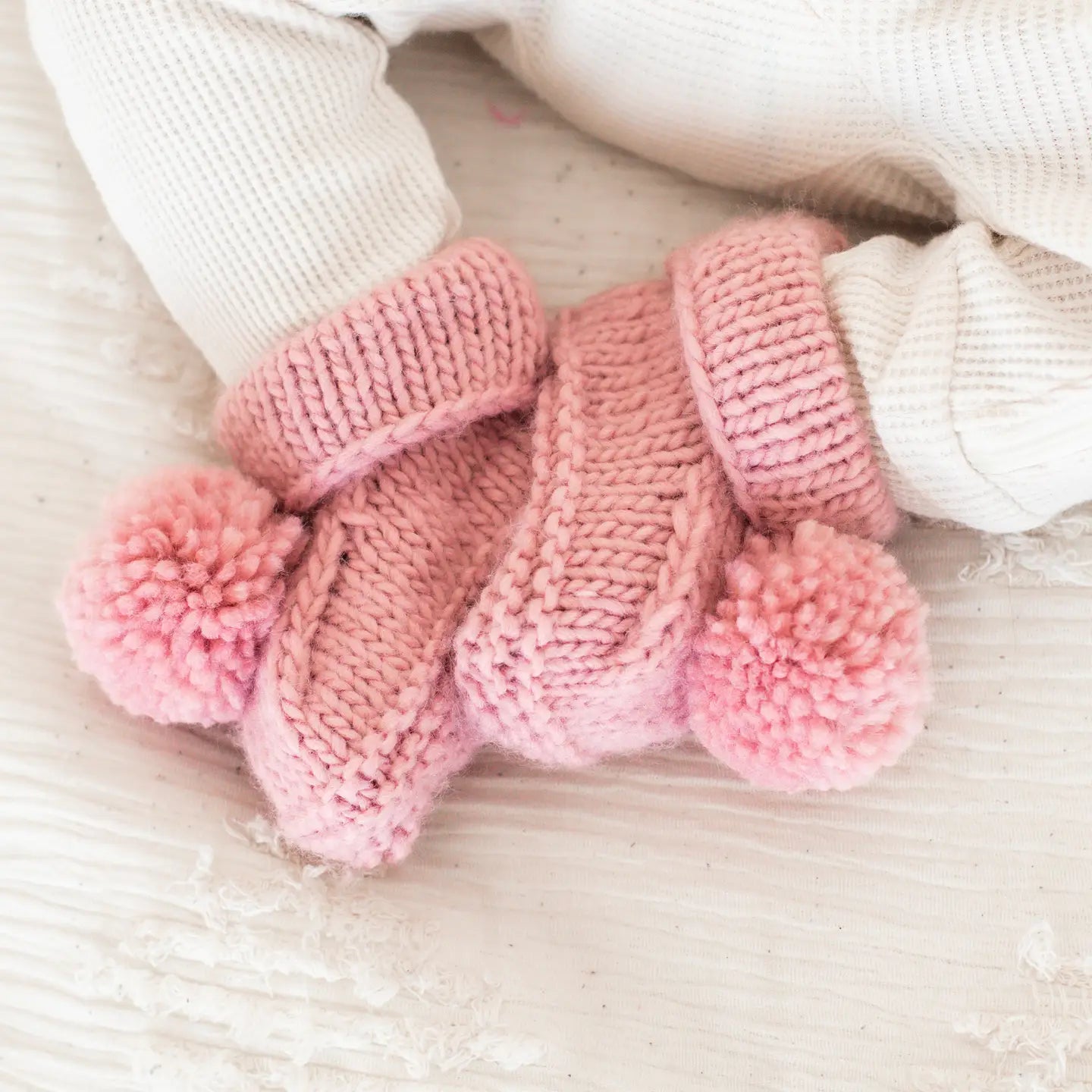 Garter Stitch Baby Booties