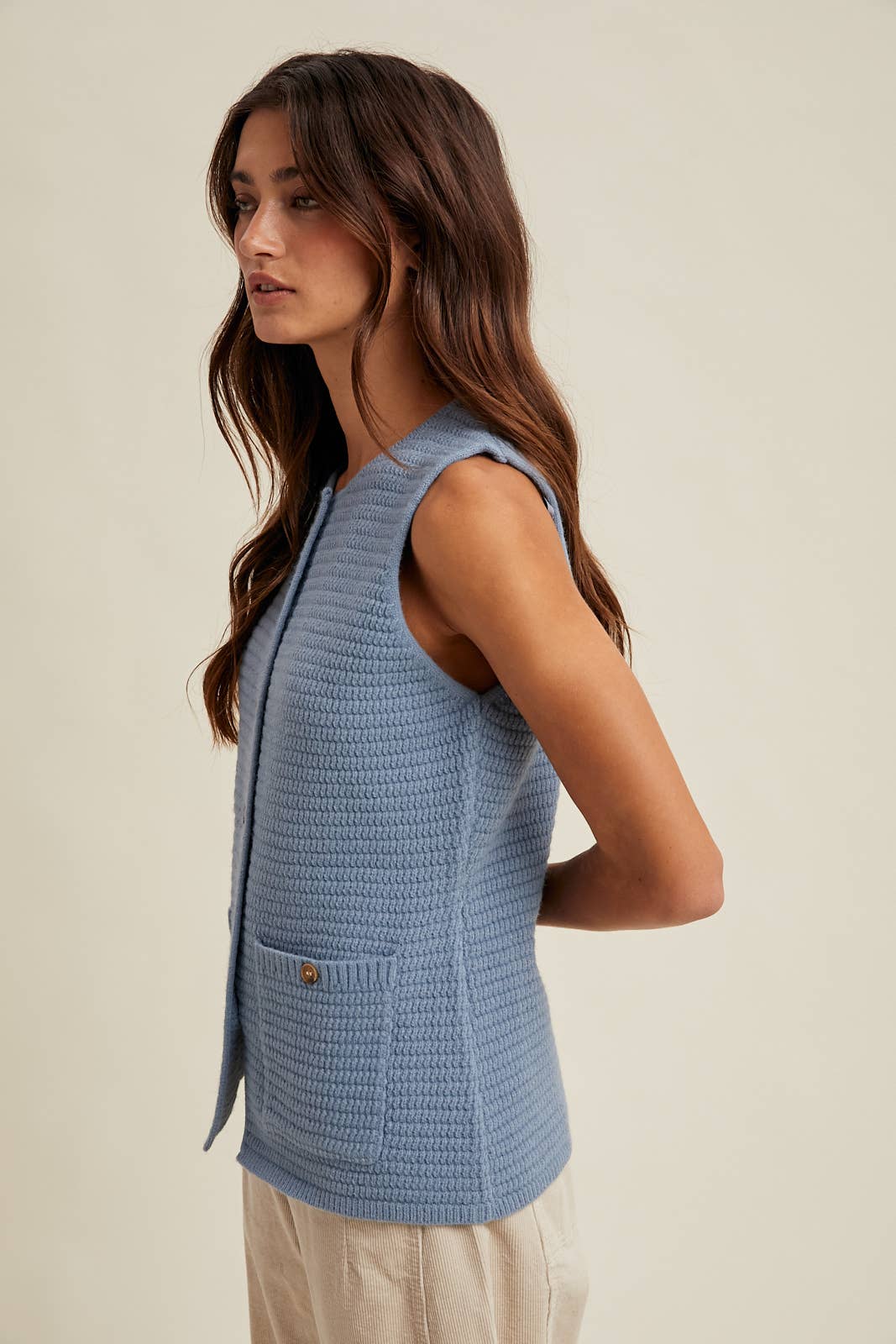 Textured Sweater Vest