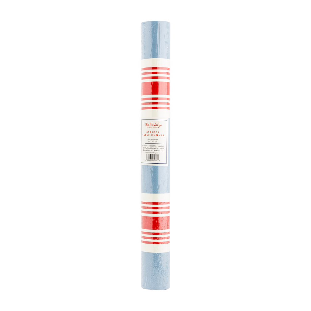 Hamptons Striped Paper Table Runner