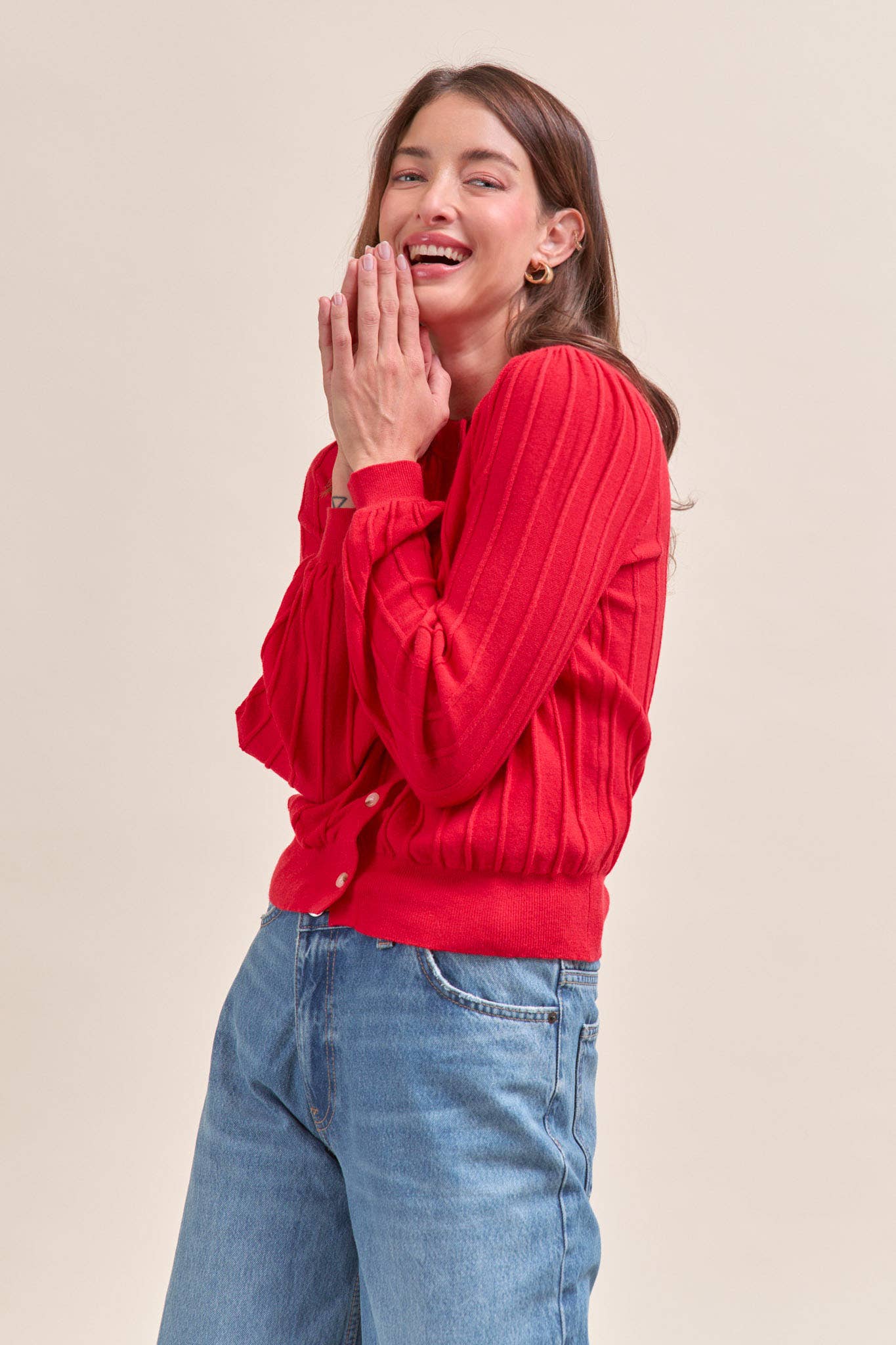 Ribbed Sweater Cardigan