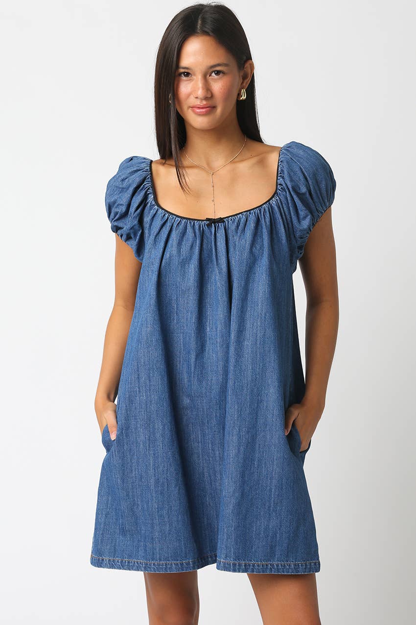 Sasha Denim Babydoll Dress