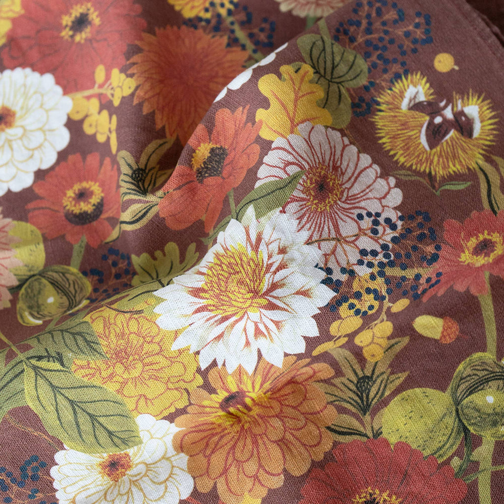 Autumn Linen Tea Towel
