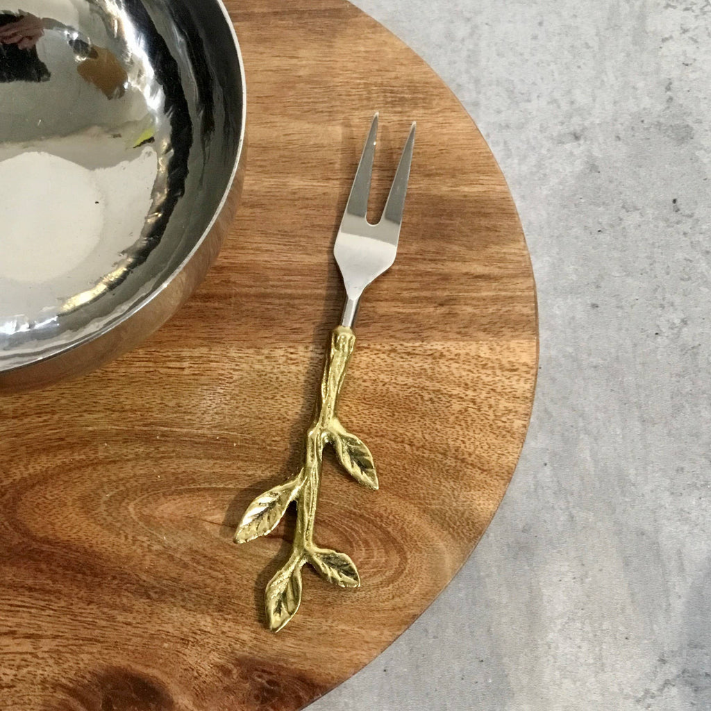 Gold Leaf Bud Handle Forks