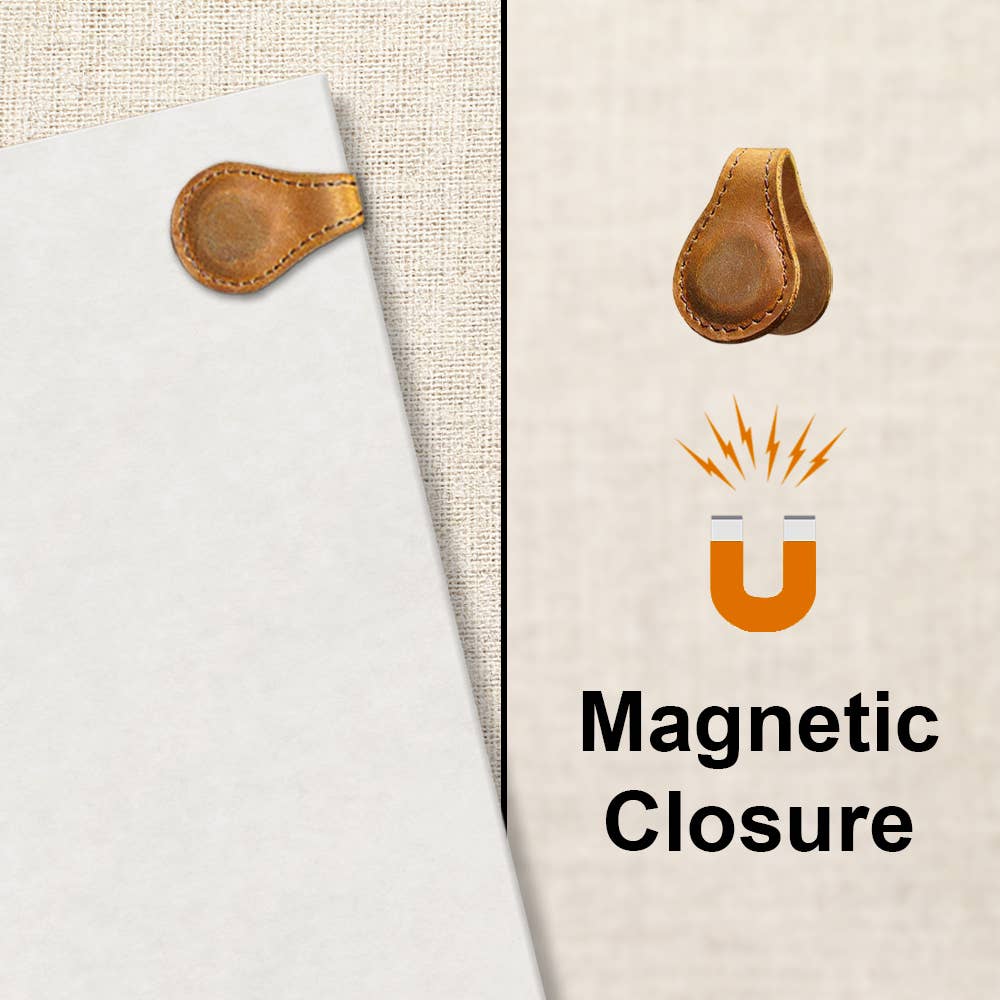 Leather Magnetic Bookmark