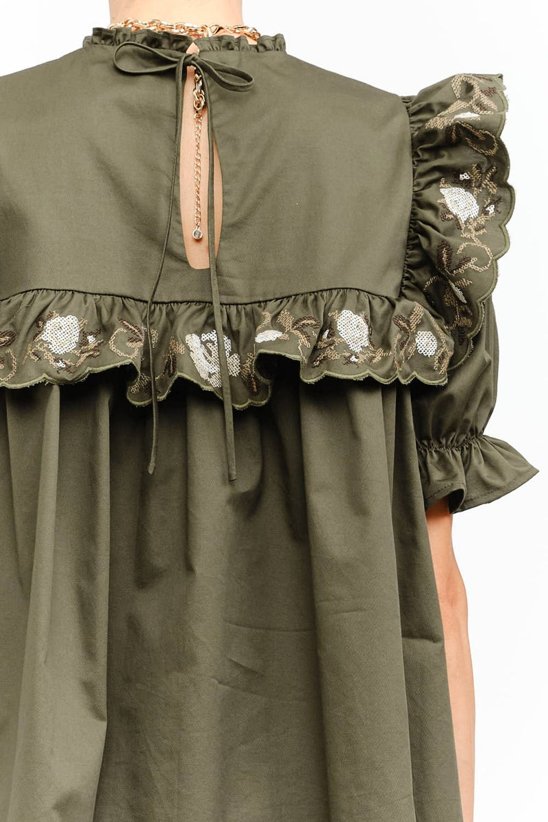 Sera Olive Dress