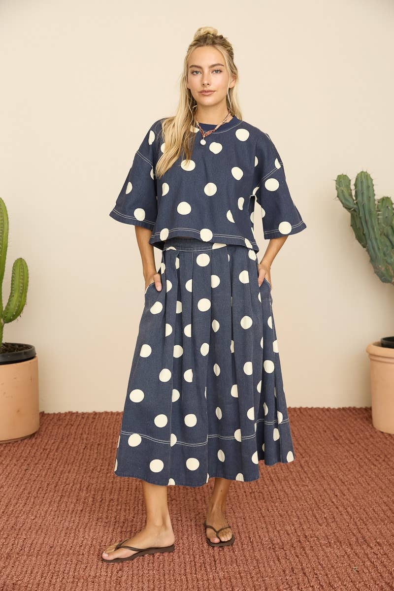 Polka Dot Cropped Top