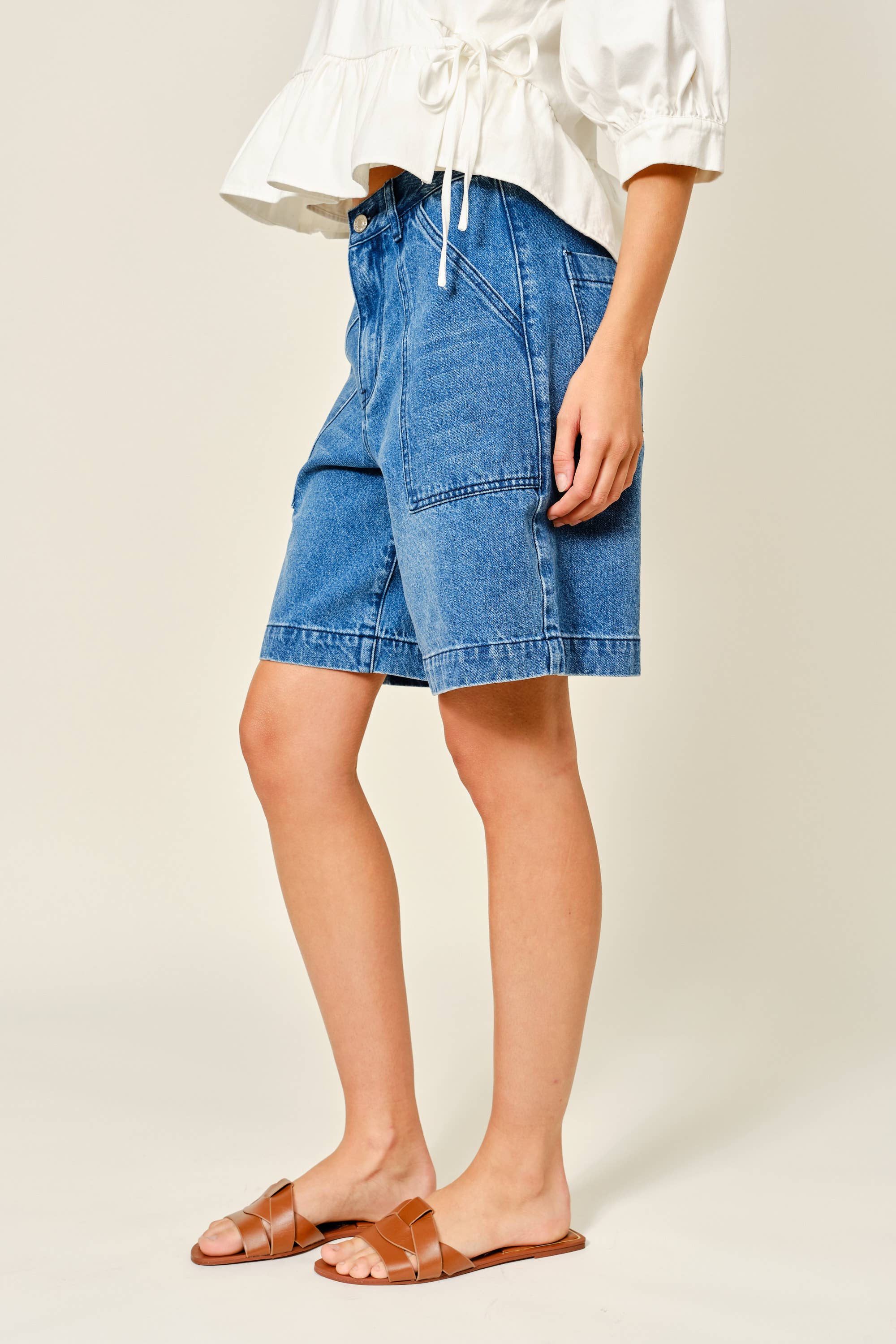 A Line Bermuda Shorts
