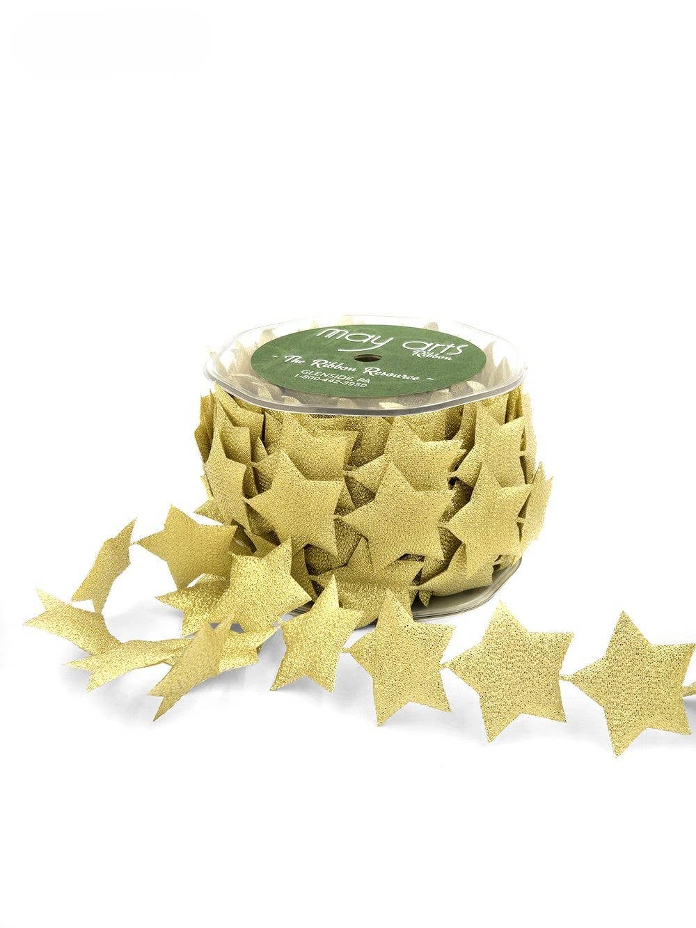 Large Gold Satin Puffy Star Shape Ribbon