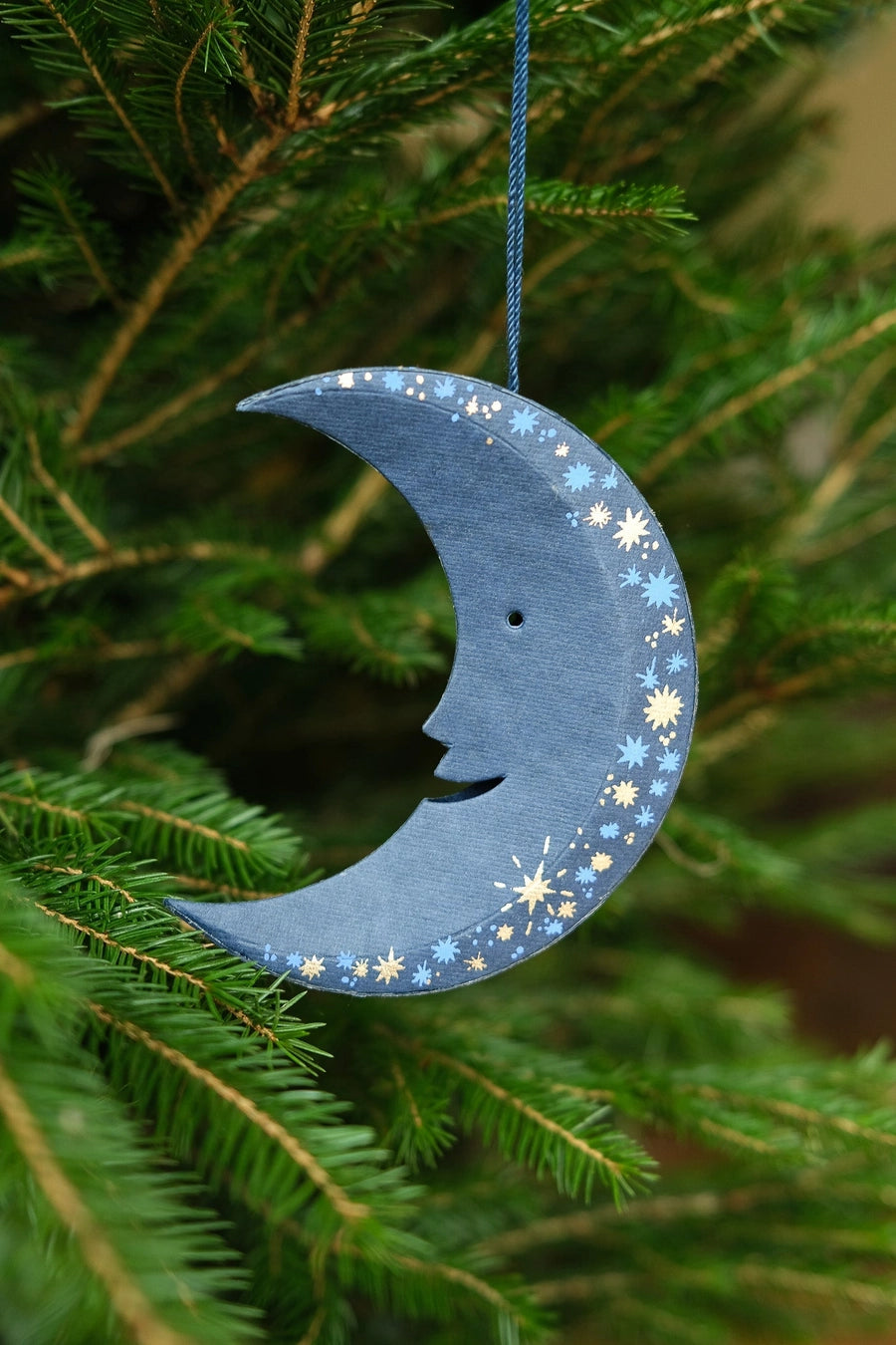 Midnight Man on the Moon Paper Ornament