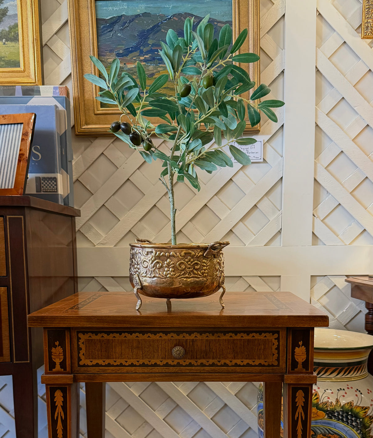 Brass Footed Planter