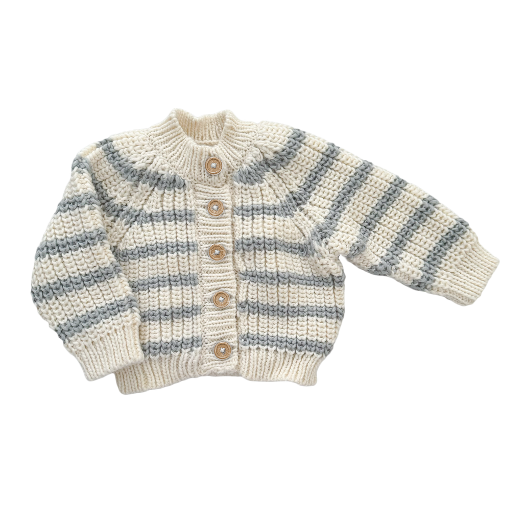 Grey Stripe Bowie Cardigan